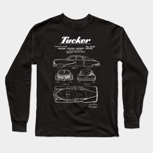 Tucker Automobile Patent White Long Sleeve T-Shirt